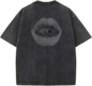 Meilleurs t-shirts délavés à l'acide pour hommes Design personnalisé délavé Top des ventes 100% coton coupe régulière imprimé tricoté - Product Image 3