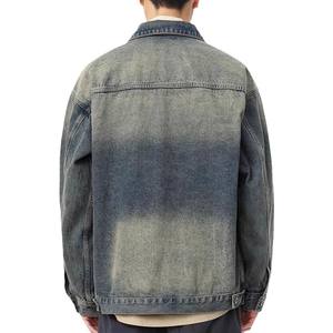 Veste en jean bleu vintage pour homme, design personnalisé, vêtement robuste avec boutons, manches longues, 100% coton, disponible en grande taille, service OEM - Product Image 5