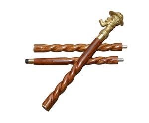 Top fabricant indien de styliste fait à la main Sherlock Holmes poignée de bâton en bois 3 plis canne marron à vendre à bas prix - Product Image 1
