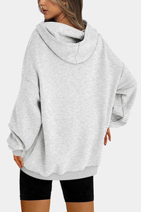 Sudadera con Capucha Extra Grande para Mujer, 100% Algodón, Estilo Urbano, Hombros Caídos, Tejido de 300 g/m² - Product Image 4