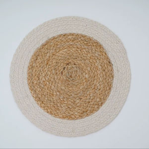 Set de table en jute et coton tressé 35 cm, écologique, fait main, pour table à manger, vaisselle, vente en gros, export en vrac - Product Image 1
