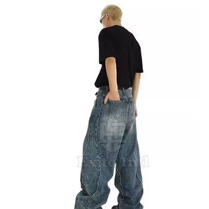 Jeans Rectos Holgados para Hombre, 100% Algodón, Ligeros, Cintura Media, Cómodos, Casuales, Transpirables, de Secado Rápido y Ecológicos - Product Image 3