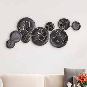 Handcrafted Iron Wall Art Panel <b>Star</b> Flowers Metal Decoration for Home Interior Classic Vintage Style <b>Hanging</b> Ornament Christmas - Product Image 1