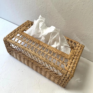 Caja de pañuelos rectangular con patrón de ratán tejido, caja de almacenamiento hecha a mano, ecológica, natural, para el hogar y decoración del hogar, venta al por mayor desde Vietnam - Product Image 1