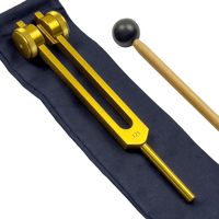 Diapasón ponderado Gamma Therapeutics de 40Hz con mazo y bolsa de terciopelo, OEM, de metal, tamaño pequeño y grande