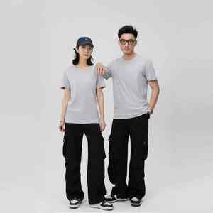 T-shirt personnalisé 100% coton, anti-boulochage, respirant, doux, uni, col rond, basique, impression - Product Image 4