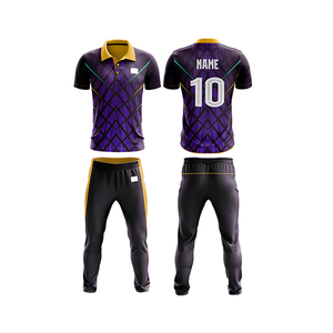 กางเกงกีฬาสำหรับผู้ชายกางเกงคริกเก็ตและเสื้อแขนสั้นชุดคริกเก็ตระบายอากาศผลิตในปากีสถานขายส่ง - Product Image 6