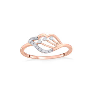 แหวนเพชรโรสโกลด์รูปกลีบดอกกุหลาบ - Product Image 3