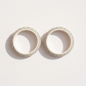 <b>Set</b> of 2 Crystal-Studded Lac <b>Bangles</b> Elegant Crystal Bracelets & <b>Bangles</b> - Product Image 4
