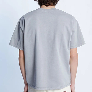 T-shirts décontractés 100% coton pour hommes T-shirt surdimensionné à col en O avec logo imprimé Design Streetwear personnalisé Impression photo 220 grammes - Product Image 6