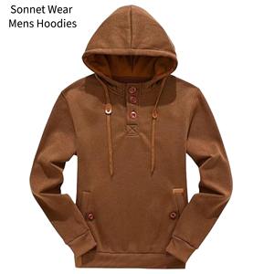 Abrigos Cortavientos de Invierno para Hombre, Suaves, con Capucha, Cierre de Botón Sencillo - Product Image 3