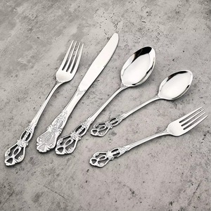 GROSSE REMISE ! Couverts en acier inoxydable poli miroir élégant, manche design, écologiques, durables, ajoutent une touche de brillance luxueuse à toute table - Product Image 2