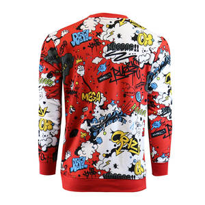 Sweat-shirt en molleton de coton pour homme, coupe classique, style hip-hop, streetwear décontracté, col rond, manches longues, imprimé 3D, hiver, éco-responsable - Product Image 3