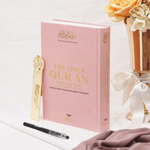 Coran rose à tracer : méthode d'écriture manuscrite, livre islamique musulman, Coran anglais, cadeau Eid Mubarak, décoration, couverture rigide, reliure parfaite - Product Image 2