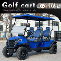 Mobil Golf Listrik 4 Kursi Rem Cakram Kecepatan 50-70Km/jam Jarak Tempuh 90km Bersertifikasi GCC/CE/Dot/Eec untuk Lapangan Golf & Resor Go Star