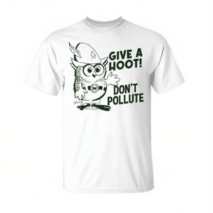 T-shirt con grafica personalizzabile Owl Pun di Don't Pollute Apparel, T-shirt promozionale con grafica personalizzabile - Product Image 2