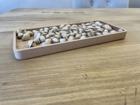 Plateau de service rectangulaire en bois de hêtre naturel, plat de rangement, porte-bougie décoratif, plateau moderne pour table basse, fait à la main