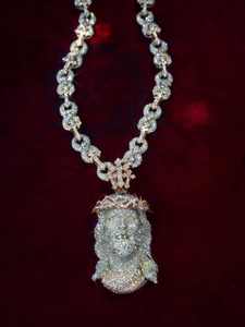 Hot Sale 925 Silver Moissanite Jesus Head Pendant Fancy Colors Diamonds Rose <b>Gold</b> Plated <b>Statue</b> Prayer Jewelry Pendants Charms - Product Image 2