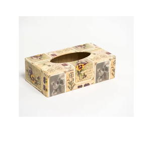 Caja de pañuelos de madera impresa con esmalte, regalo, decoración de boda, soporte para pañuelos faciales, precio más bajo personalizado - Product Image 4