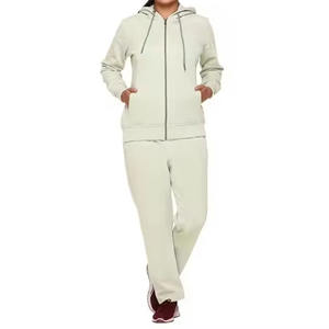 Conjunto de chándal de 2 piezas para mujer, trajes para correr, venta al por mayor, conjunto de pantalones deportivos de lana de invierno, chándales para mujer - Product Image 1