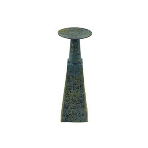 Portavelas de pilar de Metal recién llegado con acabado negro para el hogar y la boda, pilar de vela de lujo decorado a mano - Product Image 5