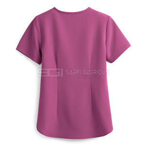 ชุดยูนิฟอร์มพยาบาลฤดูร้อนแบบสั่งทำสำหรับผู้หญิง ขายดี ชุดสครับถักสำหรับบุคลากรทางการแพทย์ แบบแพทย์ ผลิตจากผ้าสแปนเด็กซ์ - Product Image 4