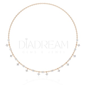 Exclusivo Collar de plata de ley 925 para mujer, corte redondo, Diamante de moissanita, joyería clásica de lujo para boda y fiesta - Product Image 2