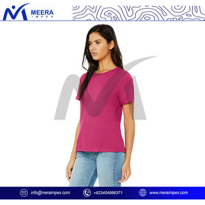Camiseta estampada con cuello redondo para mujer, tela ligera transpirable, patrones modernos para viajes informales, ropa deportiva de verano - Product Image 3