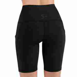 Pantalones Cortos Deportivos de Cintura Media para Mujer, 100% Algodón, Secado Rápido, Impermeables, para Verano, Gimnasio, Yoga, Ciclismo - Product Image 4