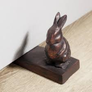 Tapón de puerta decorativo para el hogar de diseño fantástico Tope de puerta de conejo de hierro de Metal de primera calidad Para topes de puerta de baño y dormitorio - Product Image 1