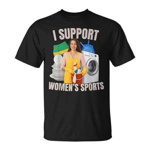 T-shirt divertente per adulti con stampa 'Unwearable' - Sostengo gli sport femminili - Idea regalo promozionale - Product Image 1