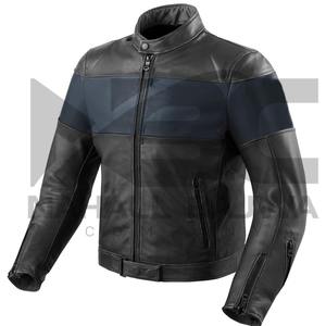 Elegante ropa deportiva de carreras para hombres, chaqueta de moto negra personalizada, hecha de cuero de piel de oveja Real, transpirable, estampado de moda - Product Image 1