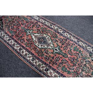 Petit tapis turc de 3,5 x 9,3 pieds, tapis géométrique vintage bronze - Product Image 3