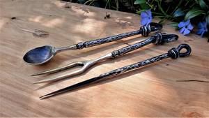 Juego de Cubiertos de Metal negro de Venta caliente en precio al por mayor del fabricante y exportador indio - Product Image 5
