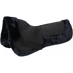 Hot Deal Black English Quilted Saddle Half Pad Horse