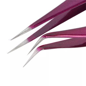 Applicateur d'extension de faux cils en acier inoxydable de haute qualité pince à épiler Logo personnalisé nouveautés fibre de cils - Product Image 2