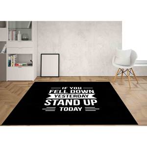 Alfombra con la frase: Si te caíste ay, levántate hoy, Alfombra con frases de éxito, Alfombra de terciopelo - Product Image 3