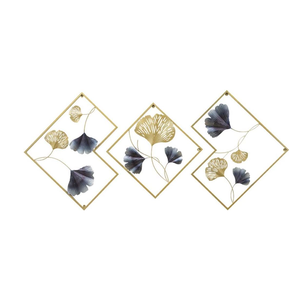 Juego de alta calidad de marco de 3 hojas, arte de pared de Metal, diseño moderno para interior o exterior, colgante decorativo móvil personalizable - Product Image 1