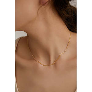 Collar de Espiga Chapado en Oro Vintage de Moda, Cadena de Acero Inoxidable con Diamantes y Perlas para Fiesta o Regalo - Product Image 5