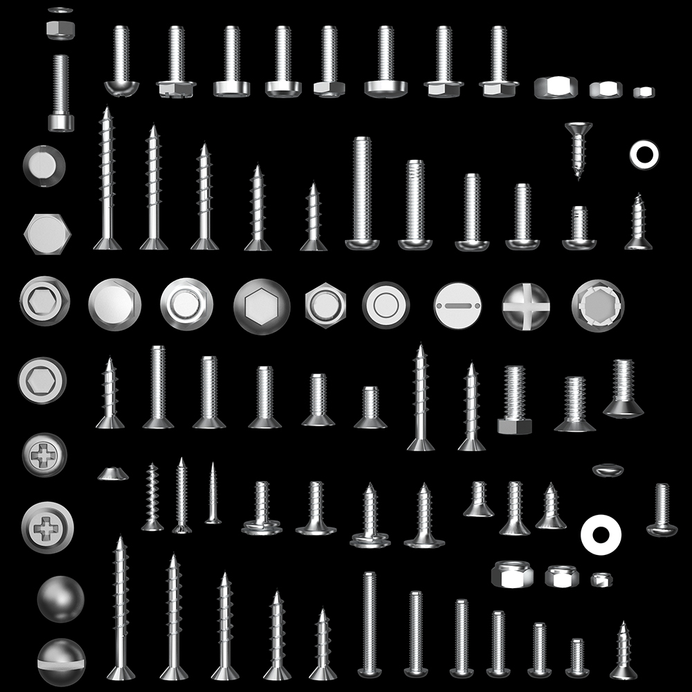 Custom CNC Machining Stainless Steel Screws Nuts Fasteners Precision Turning Service Hex Head Pan Head Self Tapping Screw