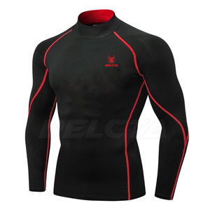 Ropa Deportiva para Gimnasio, Camiseta Deportiva de Color Sólido para Hombre, Camiseta Deportiva Ajustada para Hombre, Camiseta Deportiva de Talla Grande - Product Image 1