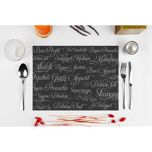 Mantel Negro de 30x40cm con Estampado Bueno, Reutilizable Startex, B2B - Product Image 1