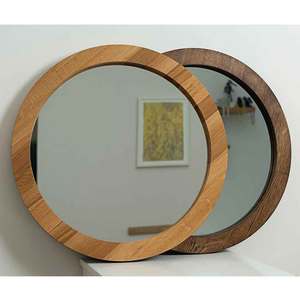 Espejos artesanales modernos de primera calidad con marcos de madera Espejos de pared redondos para decoración del hogar India - Product Image 6