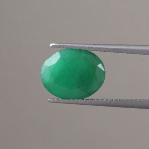 Esmeralda Natural Verde Certificada IGI, Venta al por Mayor, Suelta, 5 Quilates, Corte Ovalado 12.5x10mm, Premium, Ligera, 6mm, Panna, Encerada/Aceitada, Tercera Parte - Product Image 1