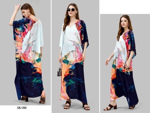 นำเสนอผ้าไหมขน Kaftan และพิมพ์ดิจิตอลสำหรับผู้หญิงดีไซน์สวยแบบใหม่ - Product Image 4
