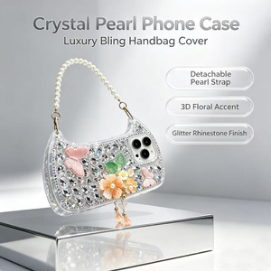 Funda de Lujo para Mujer con Diamantes Brillantes y Protección Antigolpes para <span class=keywords><strong>iPhone</strong></span> 11 12 13 14 15 16 17 Plus Pro Max - Product Image 1