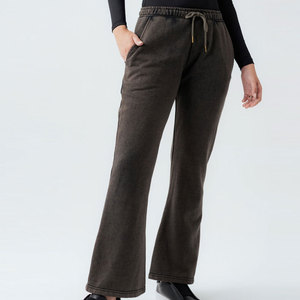 Pantalon de survêtement évasé en toile, léger, respirant, séchage rapide, écologique, toucher doux, design flexible, pour yoga, course à pied, gym - Product Image 1