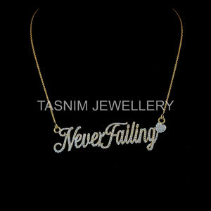 สร้อยคอจี้เพชรโมอิสซาไนต์สลักชื่อส่วนตัว ทอง 10K เพชรเลี้ยงในห้องปฏิบัติการ หรูหรา สำหรับผู้ชาย ผู้หญิง เด็กชาย ของขวัญวันเกิด พร้อมใบรับรอง - Product Image 1