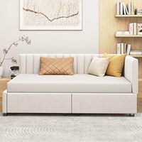 Ensemble de meubles de chambre à coucher modernes de luxe Cadre de lit King-Size en bois massif avec base éclairée en teck et acajou pour la maison ou l'hôtel