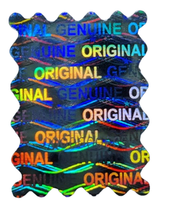 Étiquettes adhésives holographiques en papier avec découpe en zigzag couleur argent avec numérotation laser et étiquette Digitech - Product Image 2